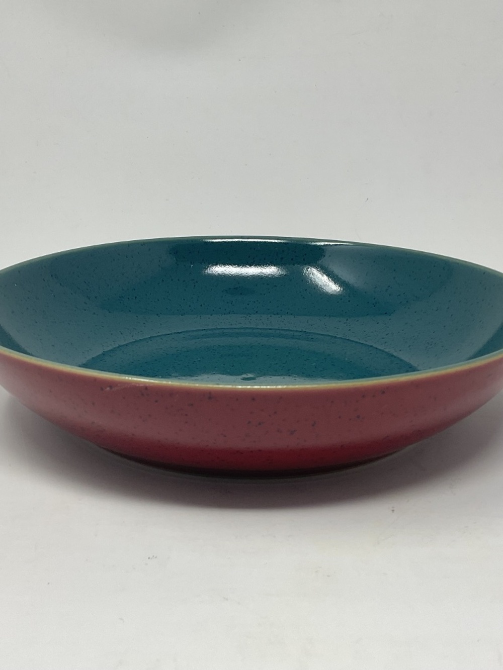 Denby Harlequin (retired) Stoneware Red Green Individual Pasta Bowl (2 available